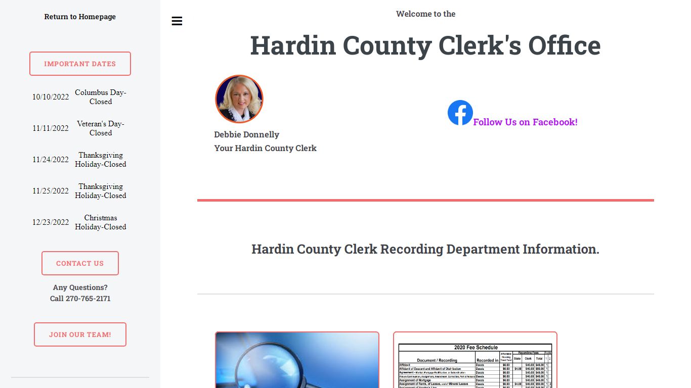 Hardin County Clerk's Office in Elizabethtown Kentucky